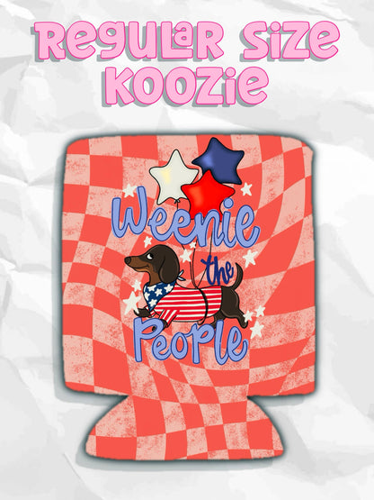 Weenie the people 4th of July koozies: Slims