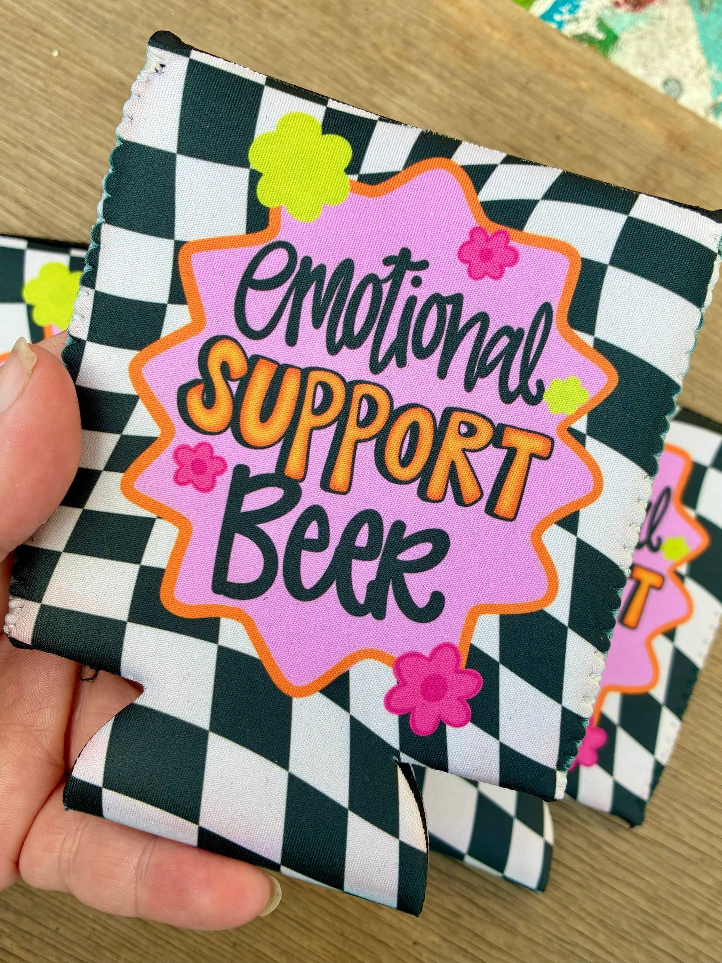 Emotional support beer can koozies: Slims